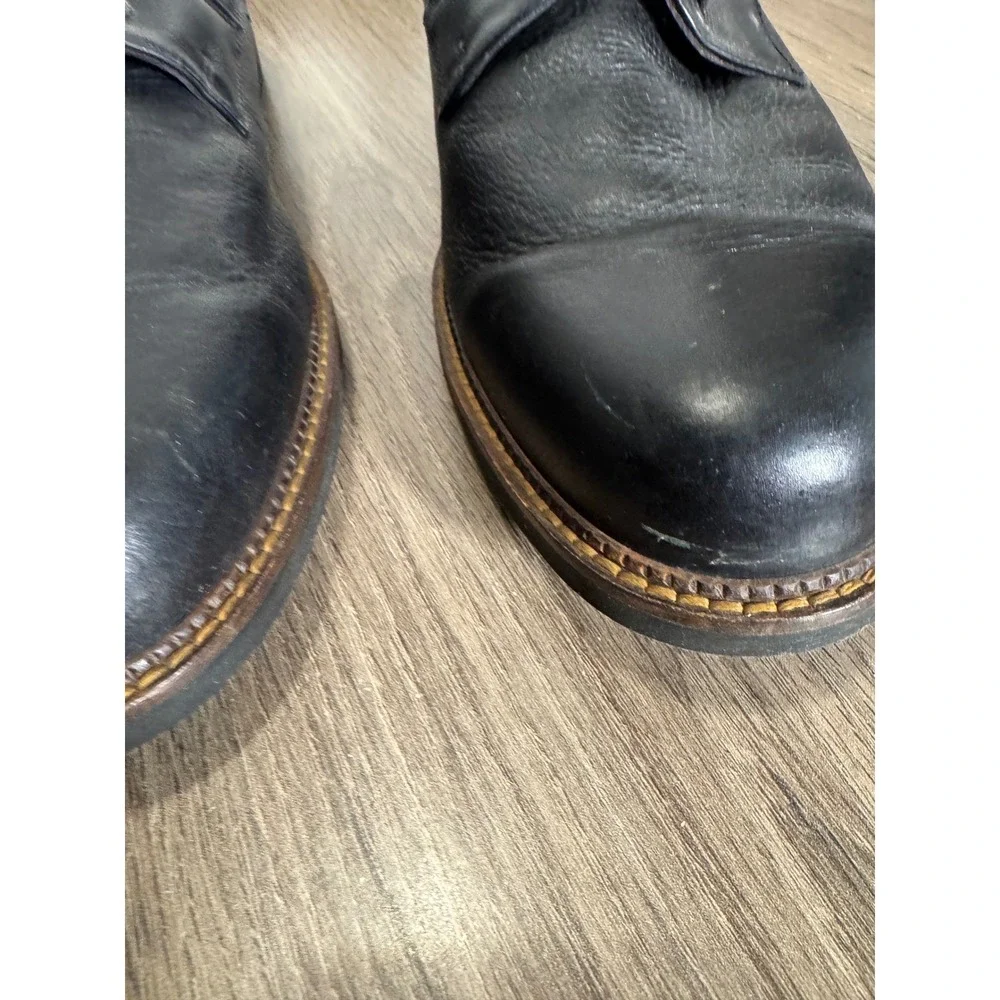 Neil M Mens Black Pebbled Leather Lace‎ Up Dress Shoes USA Made size 13 D